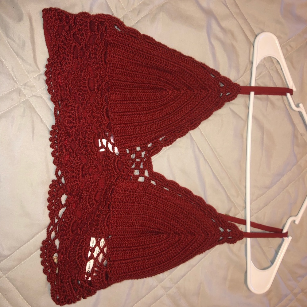 Cropped Boho Soul crocheted top